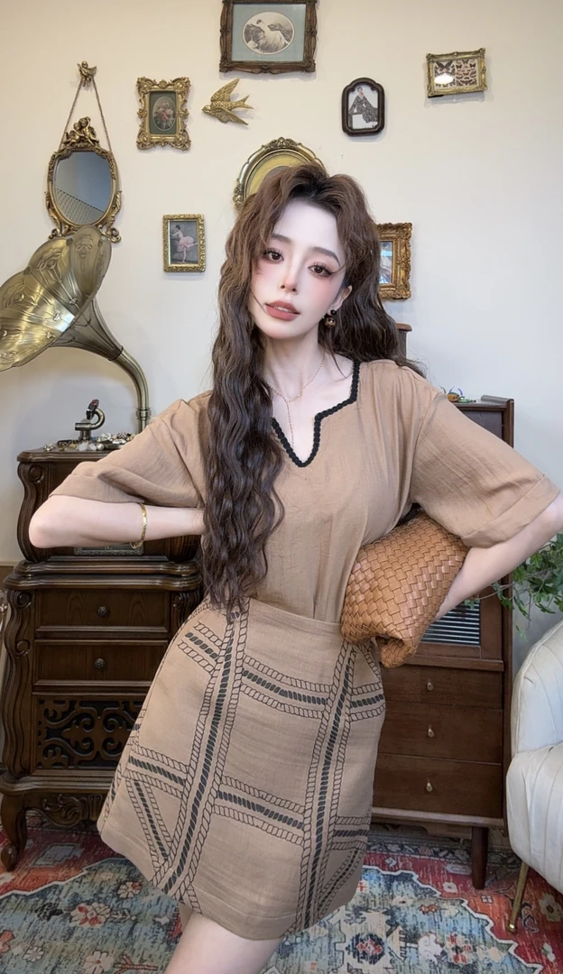 【十一港风】复古港风高级感通勤气质显瘦套装2504T1013