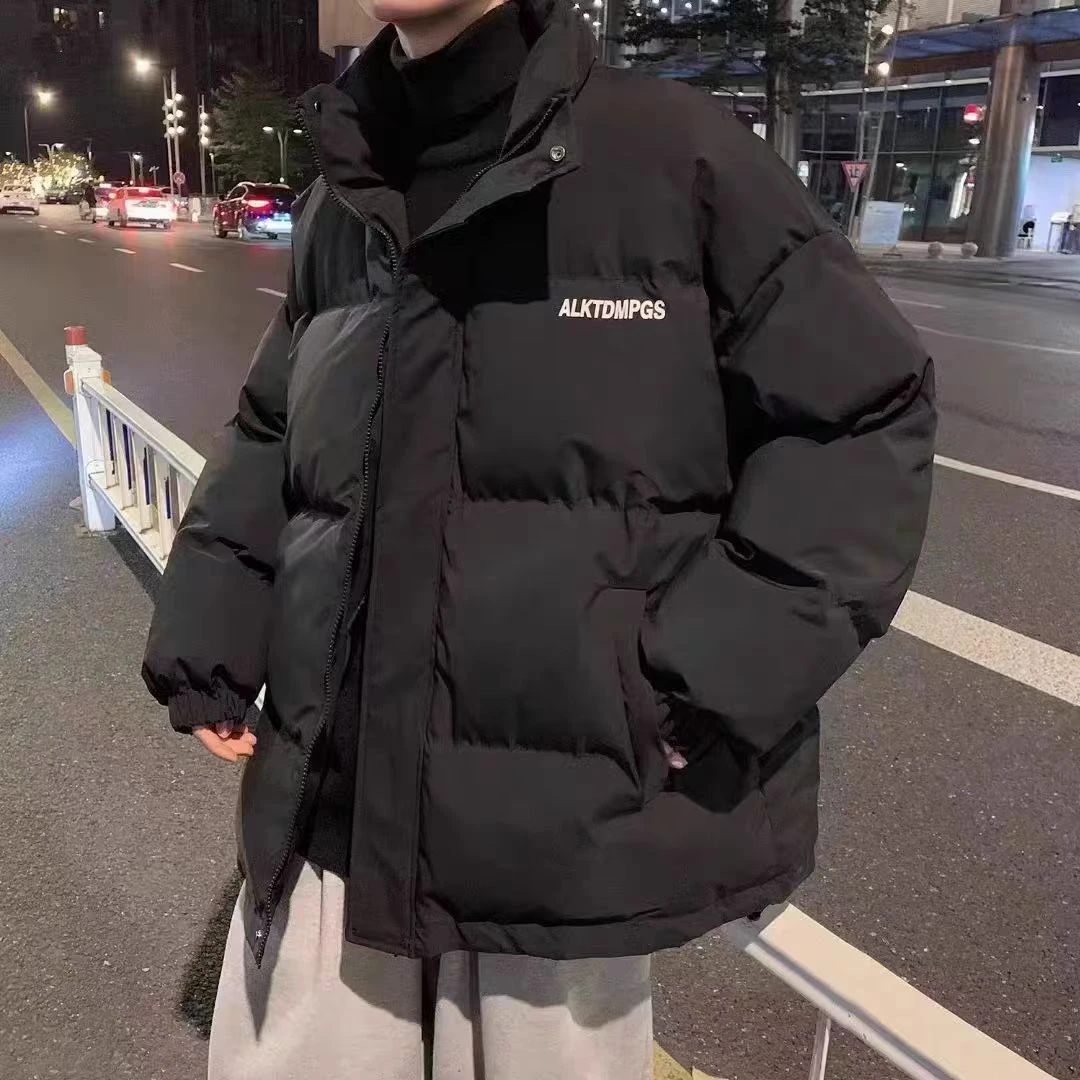 棉服外套男冬季加绒加厚潮流面包服ins潮牌宽松棉衣2025