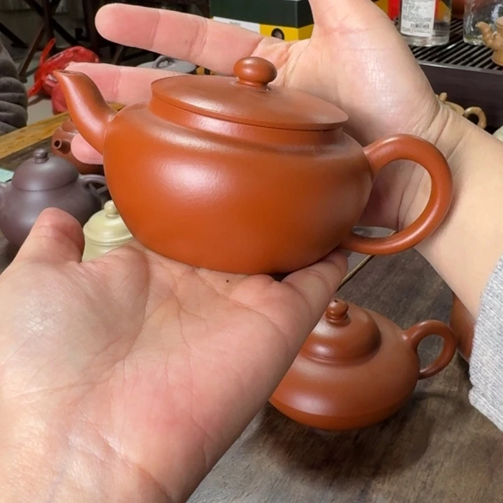 紫砂茶壶三*赵庄朱泥富贵linying壶