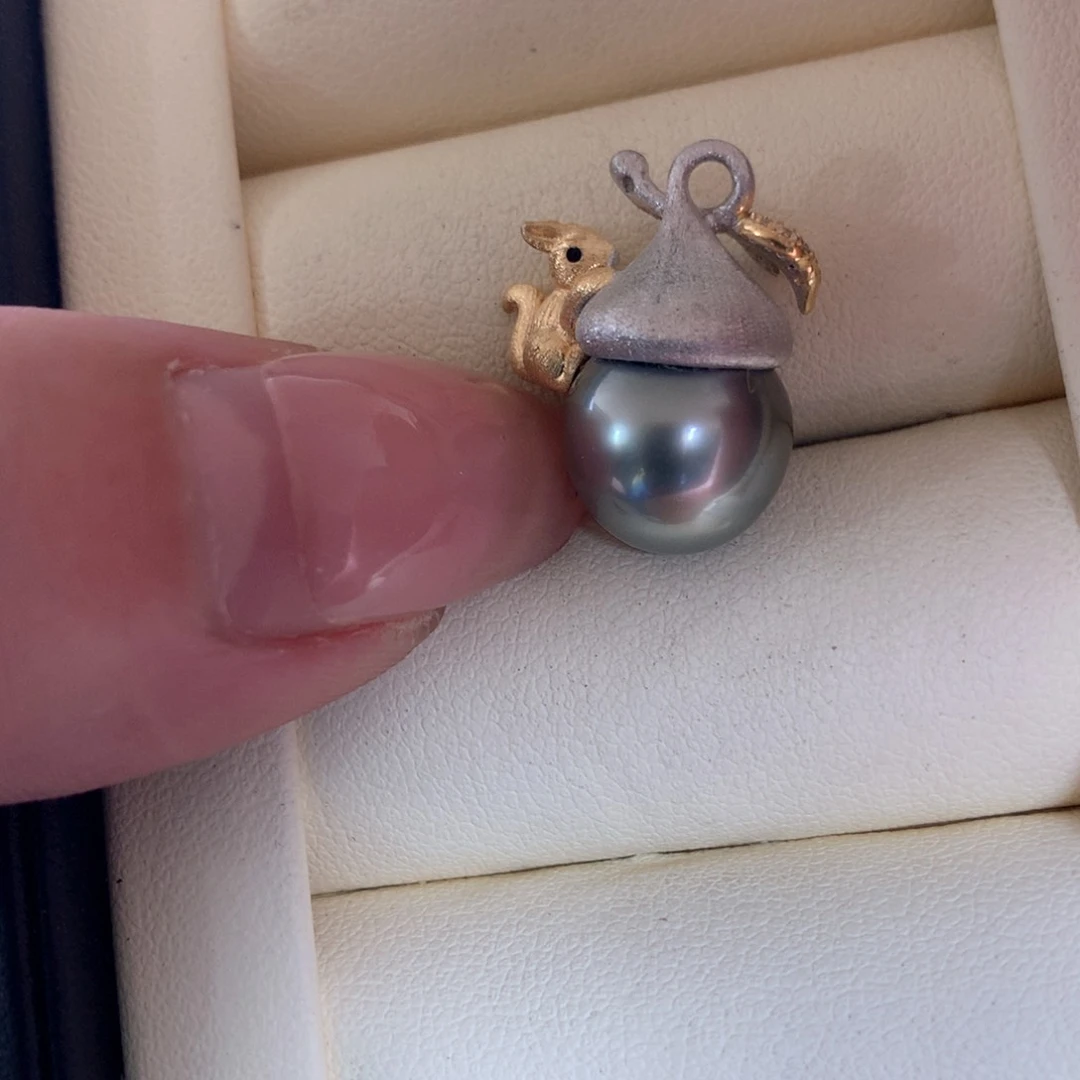 颈饰银S925镶嵌海水珍珠