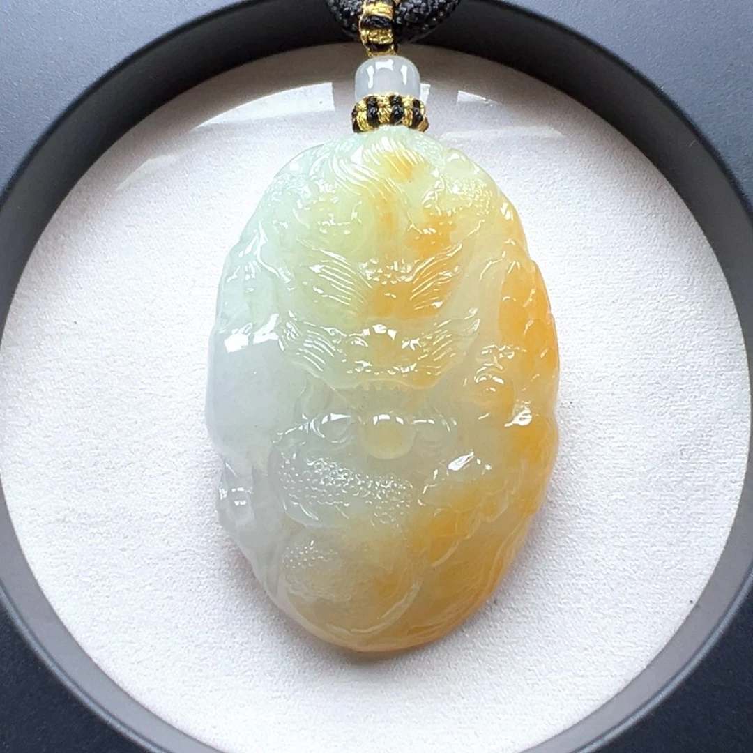 翡翠未镶嵌颈饰龙凤