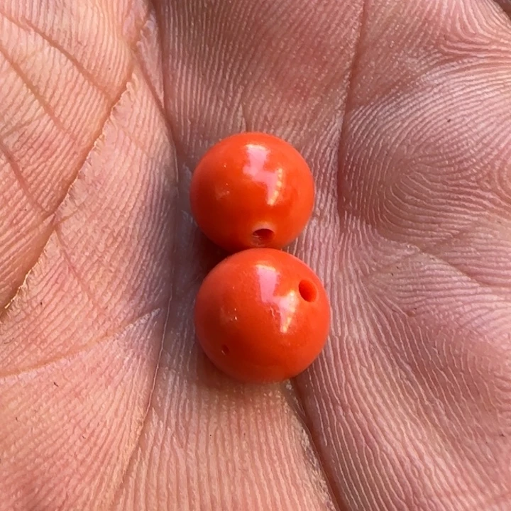 琉璃非金属格**朵单颗散珠子2枚！