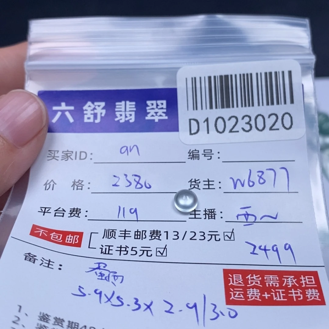 a***y翡翠未镶嵌颈饰D1023020