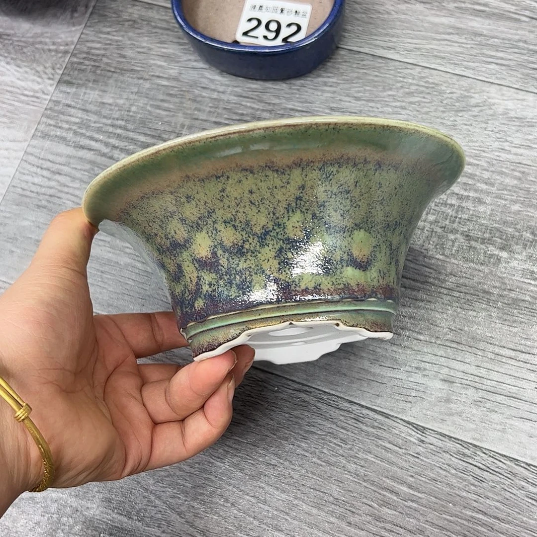 紫砂花盆293号瑕疵17/7cm窑变