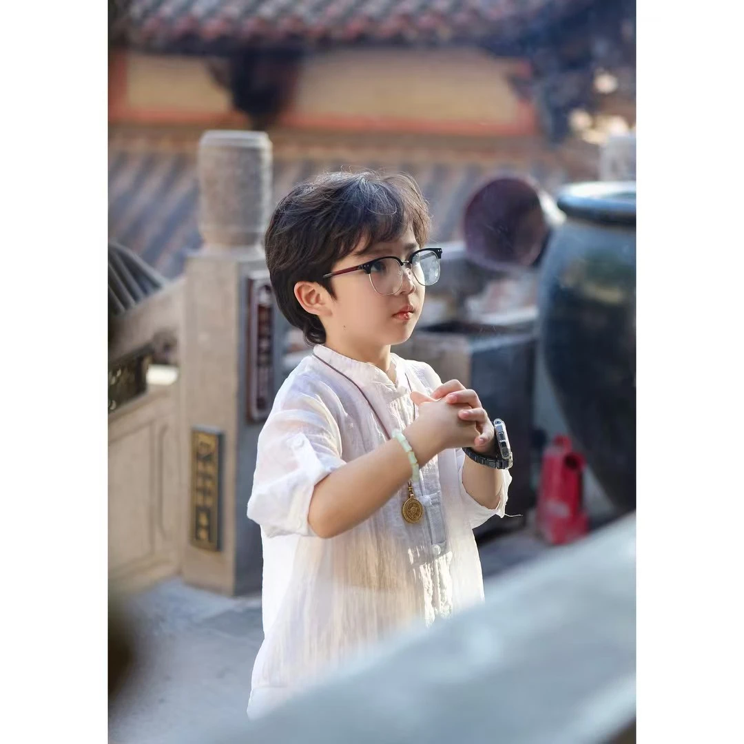 儿童汉服夏装套装男童2025新款夏季新中式薄款洋气中国民族风唐装