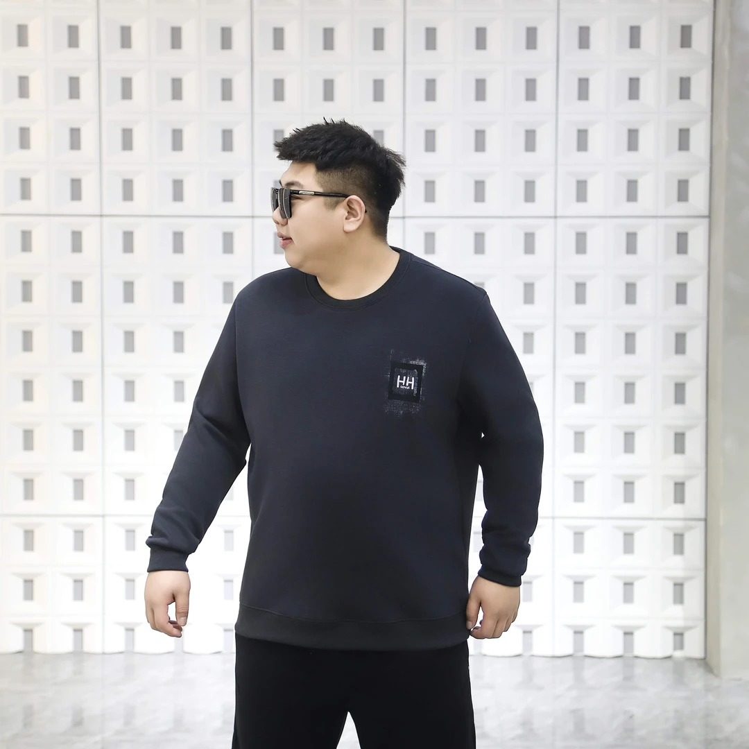 （加绒）大码男装 涂鸦字母卫衣72732