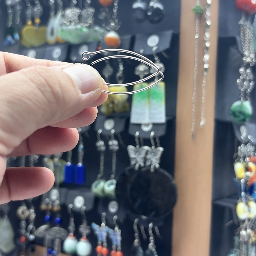 翡翠耳饰银S925镶嵌壹*叁