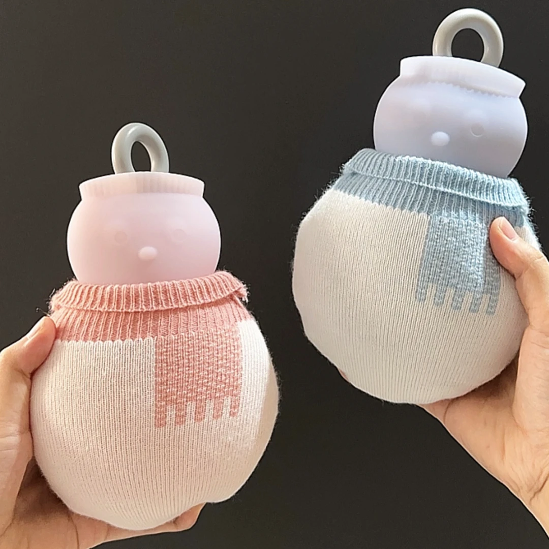 MOMO热水袋暖水袋注水硅胶加厚防爆颈椎热敷热水袋痛经女生用LO