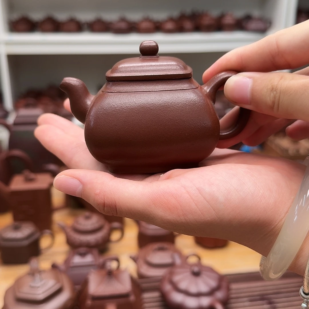 茶壶紫砂紫砂壶四方鼓腹150cc