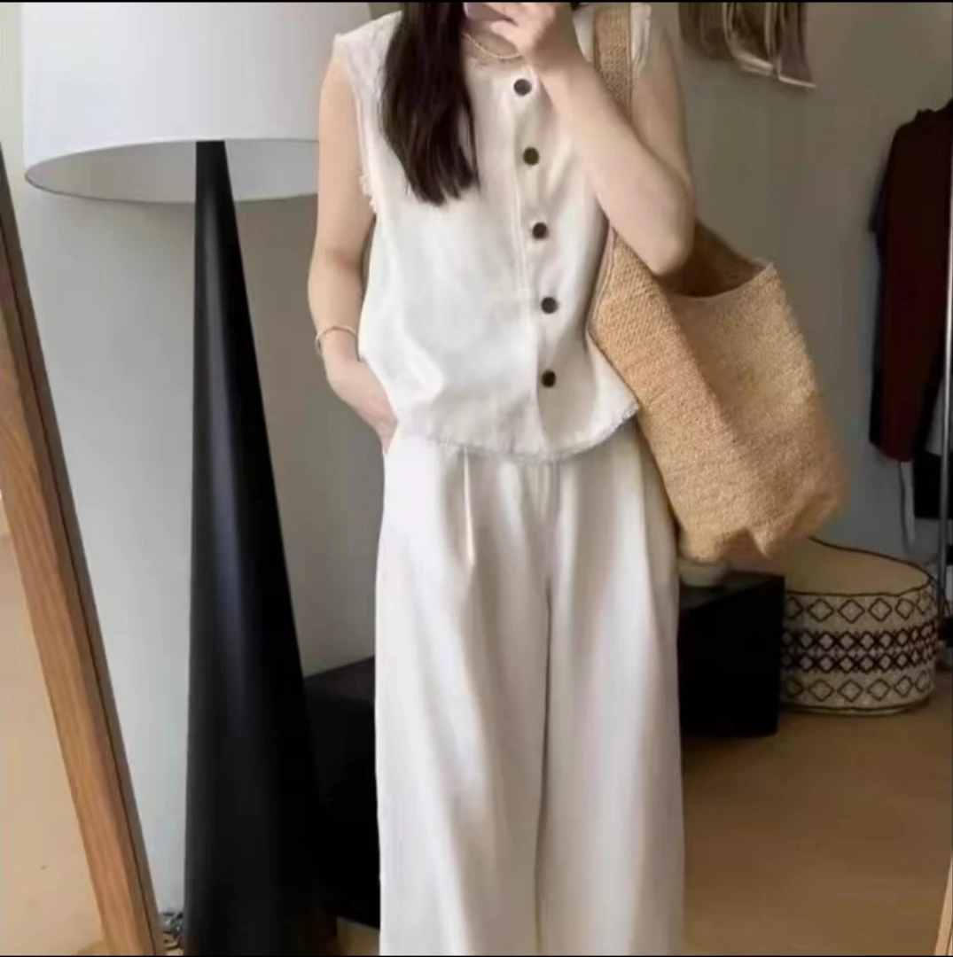 必入夏装洋气麻套装