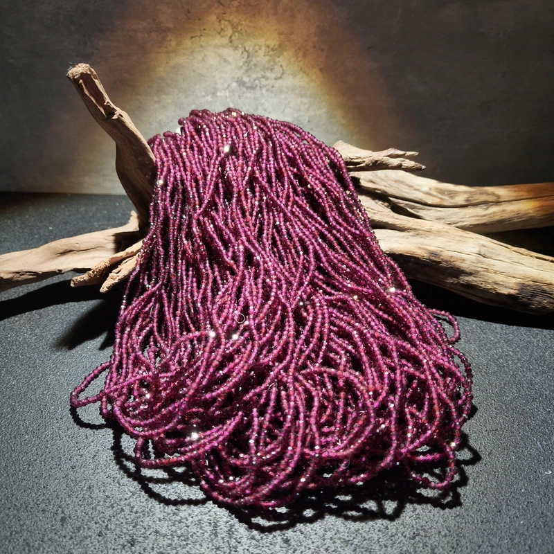 【黑胖珠宝】H0456 石榴石钻切手链 多样性发其一