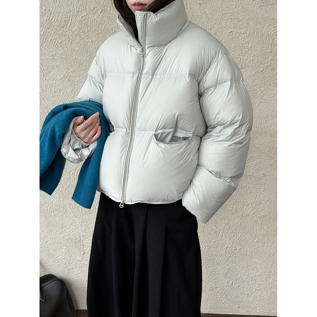 DUCURNO韩版立领羽绒服女冬季2025新款休闲气质加厚保暖短款外套