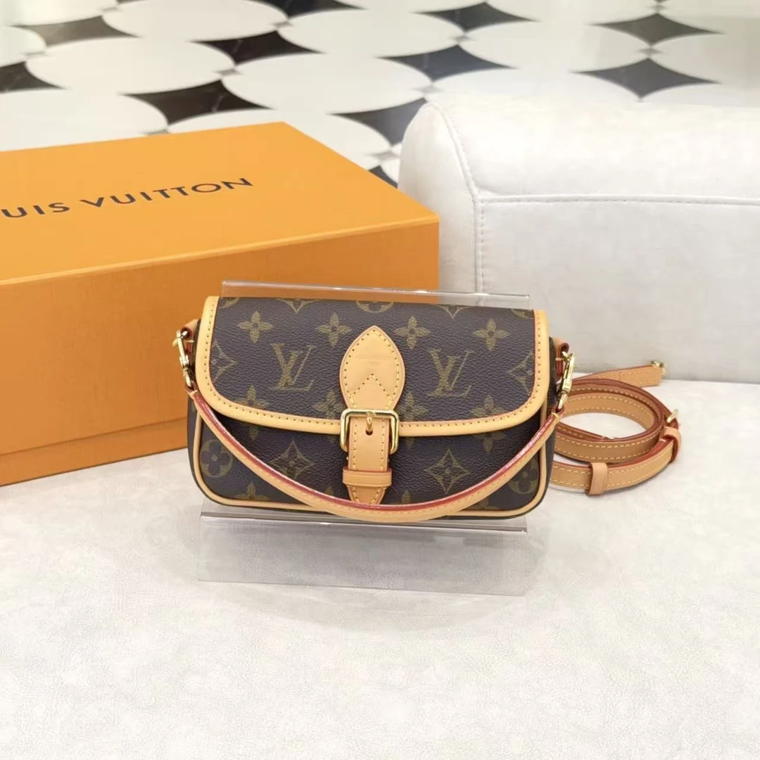 99新 LouisVuitton/路易威登 GGS法棍nano老花金扣单肩包36838892