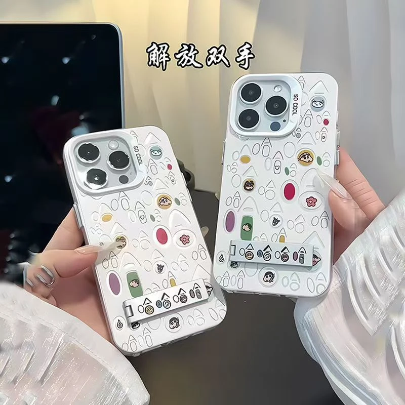 ins哈哈小新家适用苹果华为手机壳iPhone12/15/16Promax卡通8PLUS