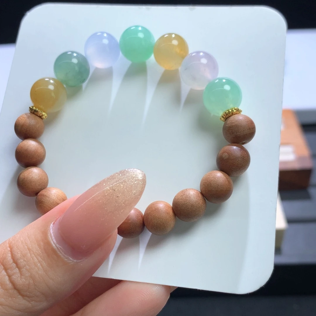 未镶嵌手链翡翠卡10彩多宝