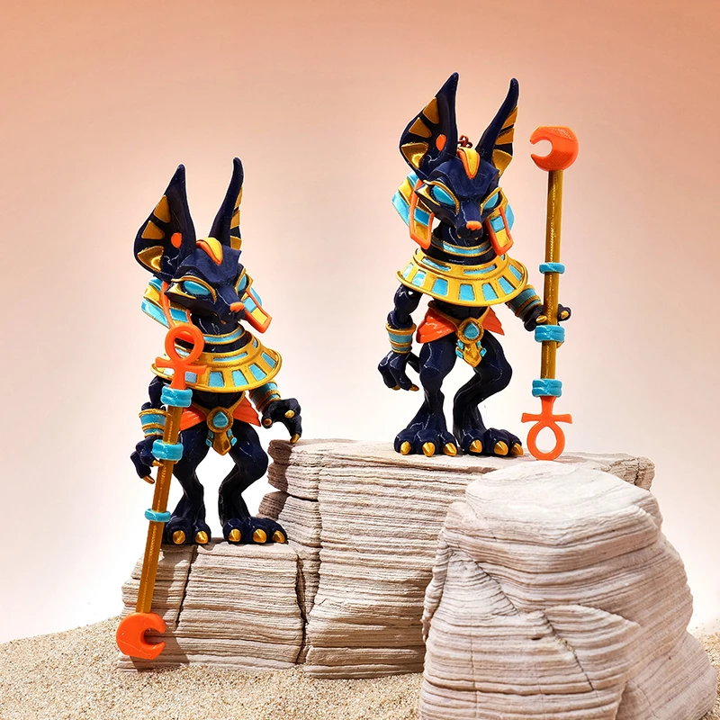 创意古埃及神话众神太阳神拉荷鲁斯阿努比斯关节可动立体挂件摆件