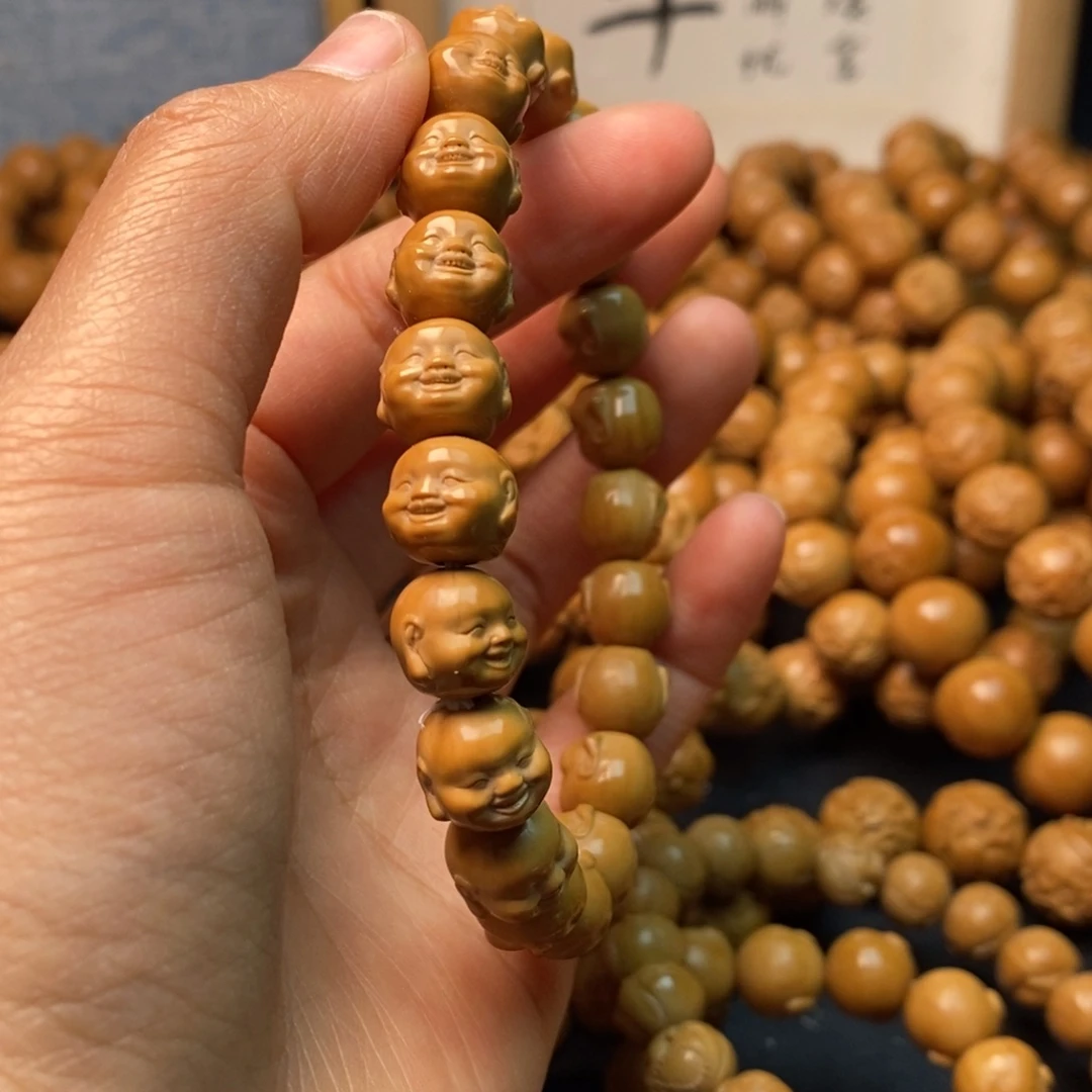猴头核桃手串开心