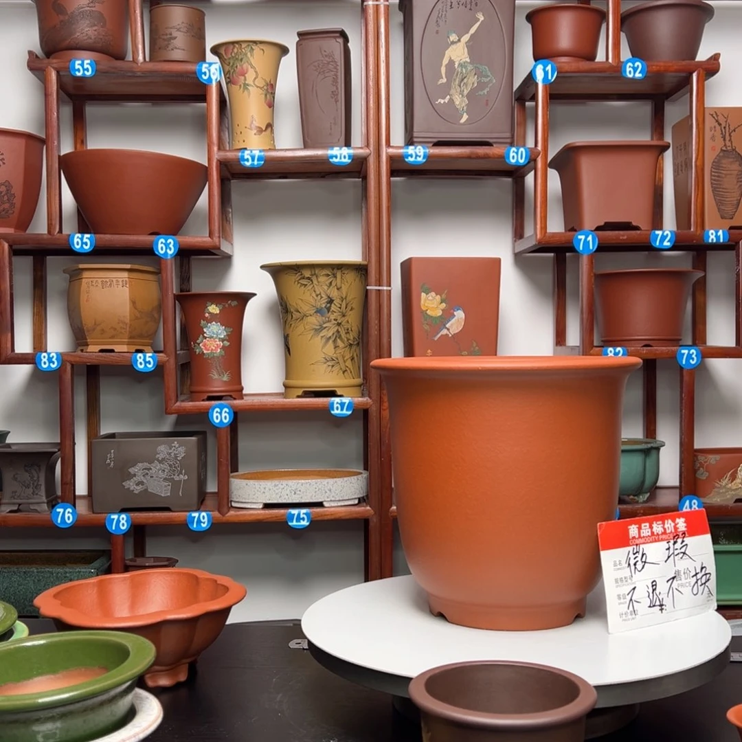 紫砂花盆涛****7金钟花盆