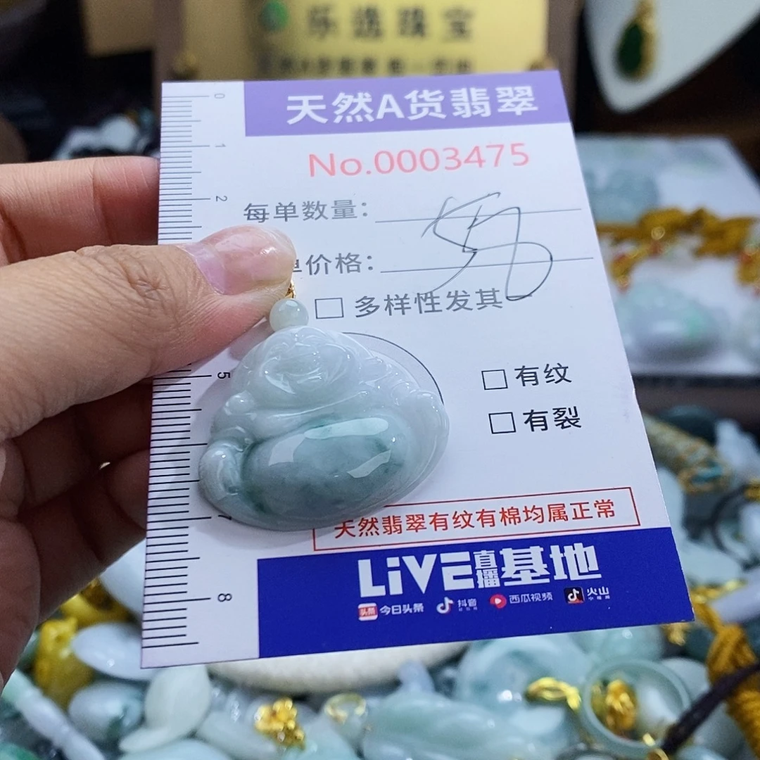 翡翠未镶嵌颈饰3475