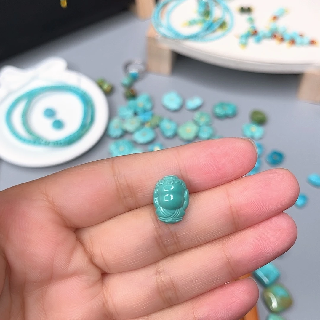 未镶嵌绿松石珠宝半成品