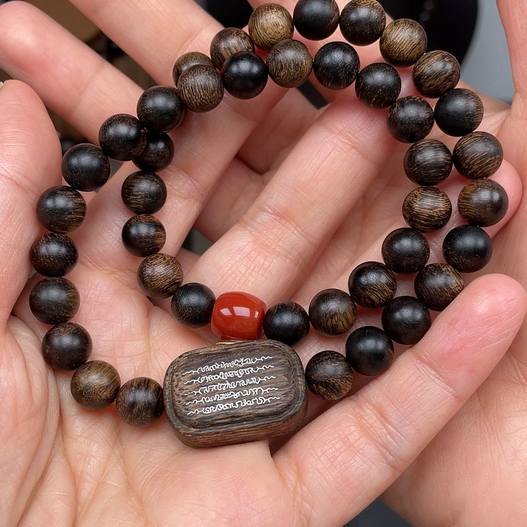 沉香手串越南芽庄白棋0.8瘤疤