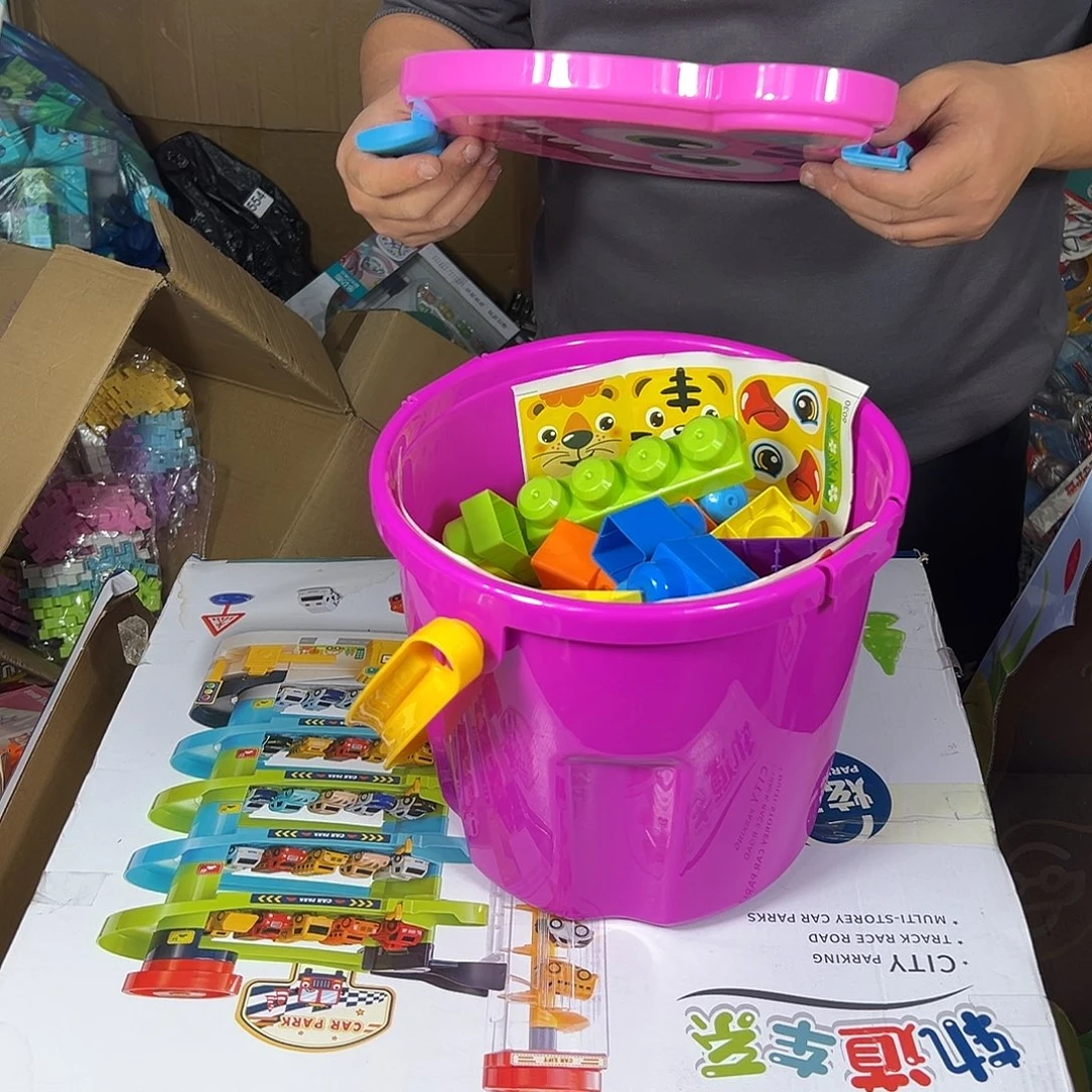 大颗粒积木桶64颗粒