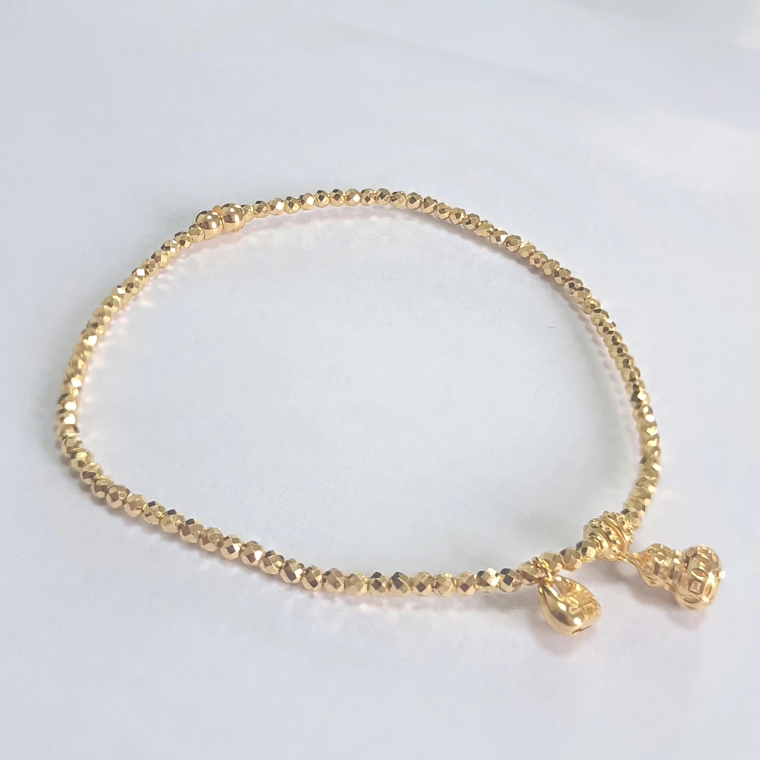 足金【金福禄】爆闪手链F