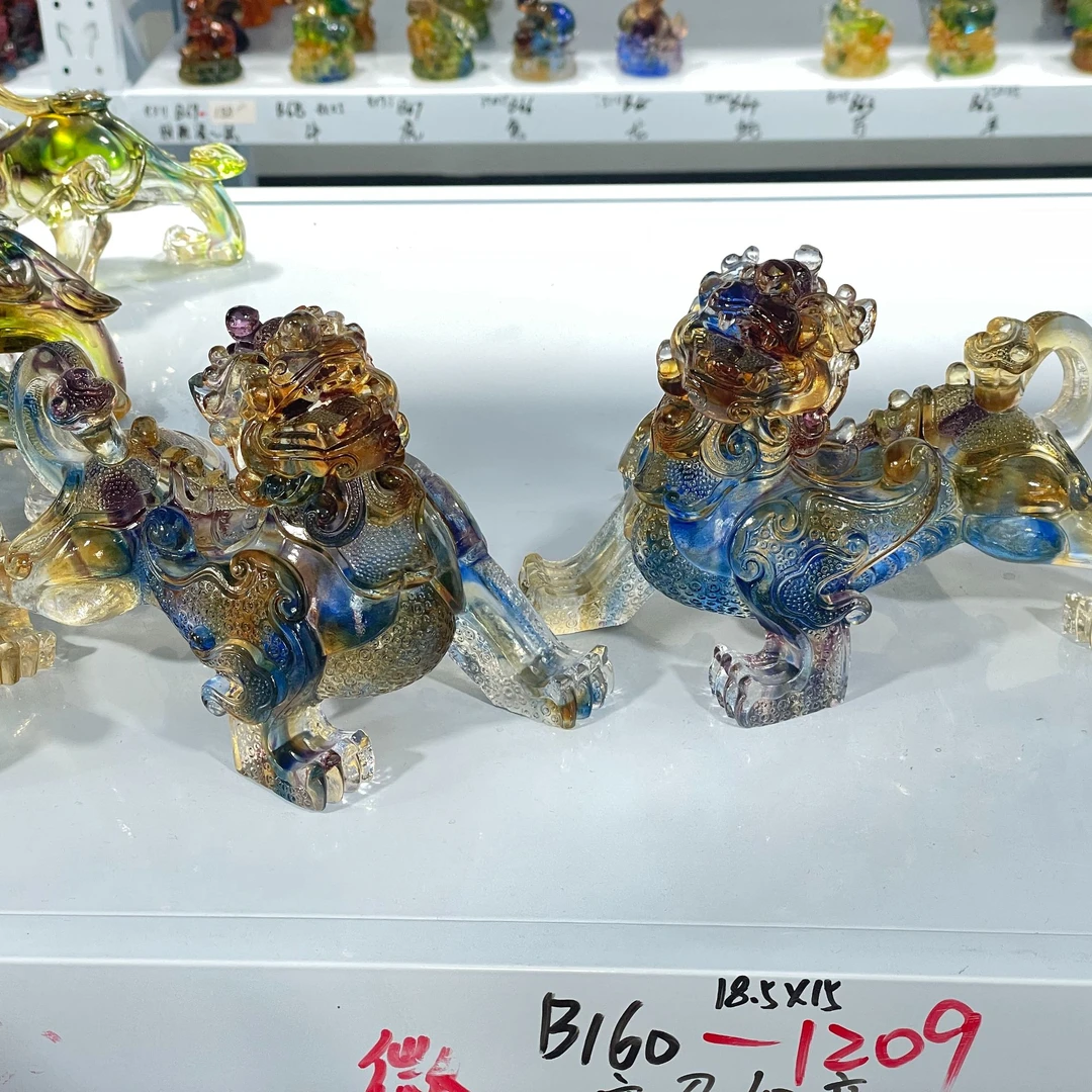 B160 肌肉貔貅 不退不换【琉璃撤柜捡漏】非遗传承琉璃摆件车挂