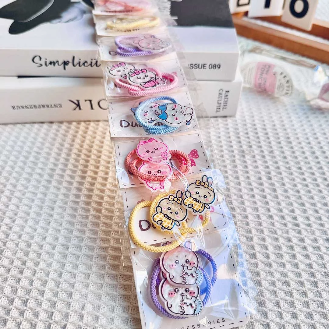 G6儿童成对小皮筋吉伊卡哇儿童发圈女童可爱宝宝发绳ins头绳