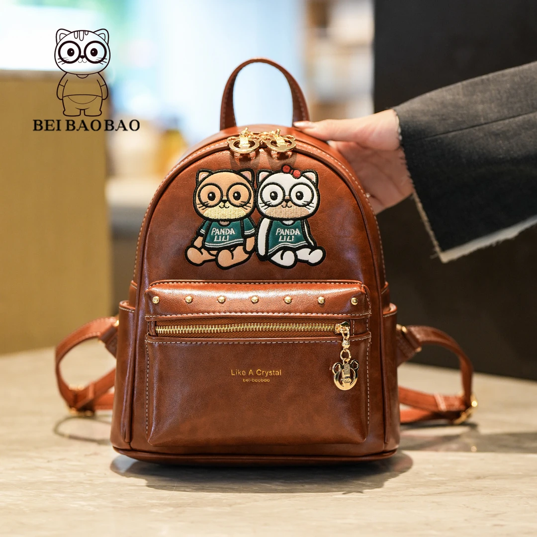 （运补+现货）高品质小熊书包百搭双肩背包女学院风大容量时尚通勤