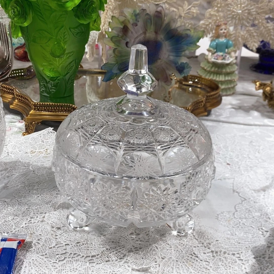 摆件211福利白水晶收纳盒果盒