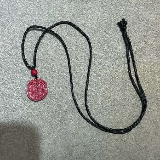 含辰砂工艺品辰砂五路财神吊坠-4313