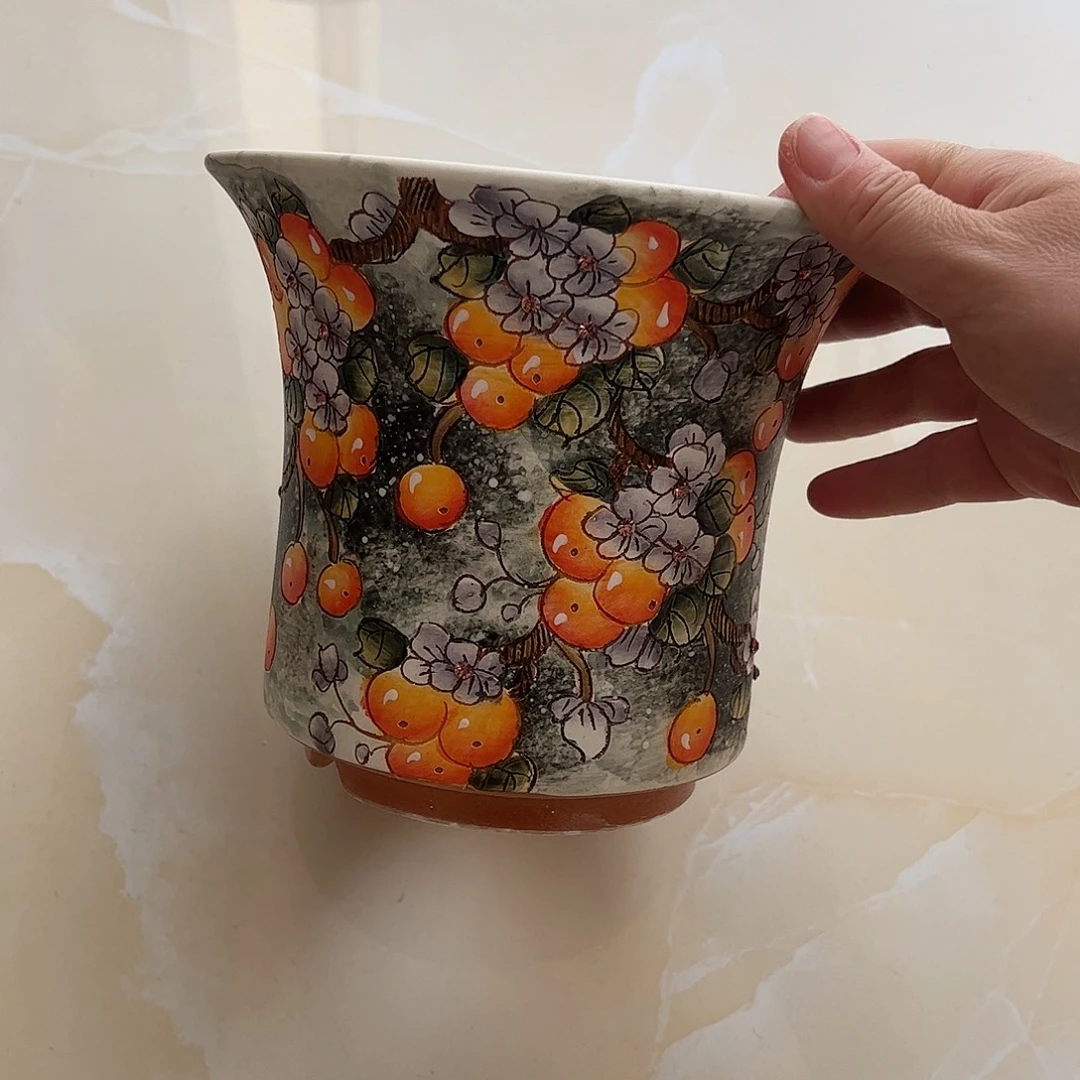 景德镇炫彩手绘口16.5高14.5