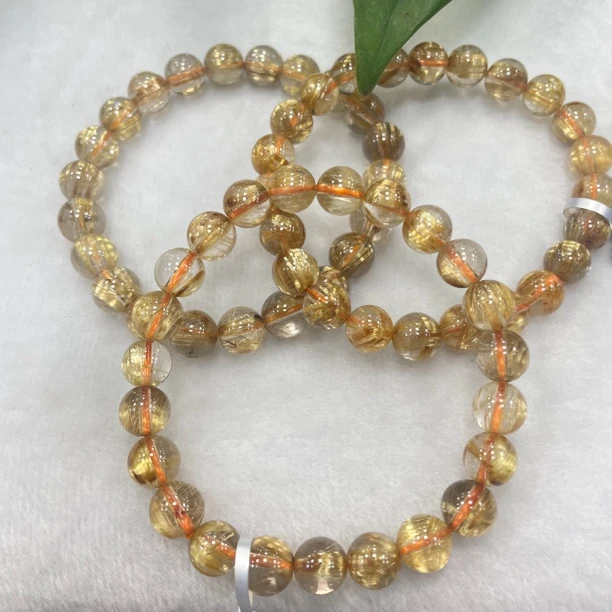 【书记甄选】天然金发晶单圈手链 多样式发一件 约8mm+ gck986