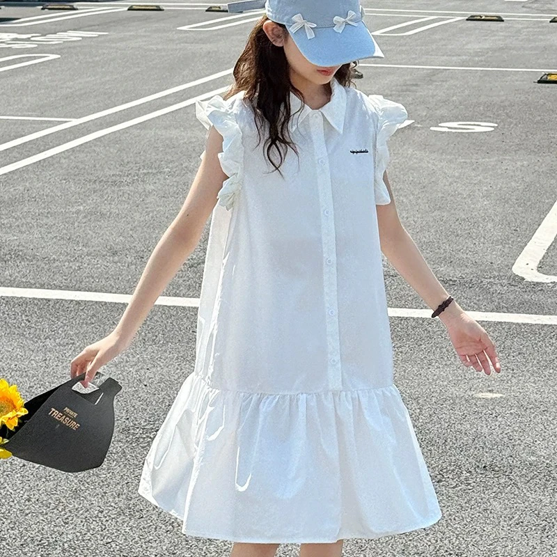 004-沫弛尔女大童夏季吊带裙/背心裙连衣裙睡裙家居服亲子抽绳