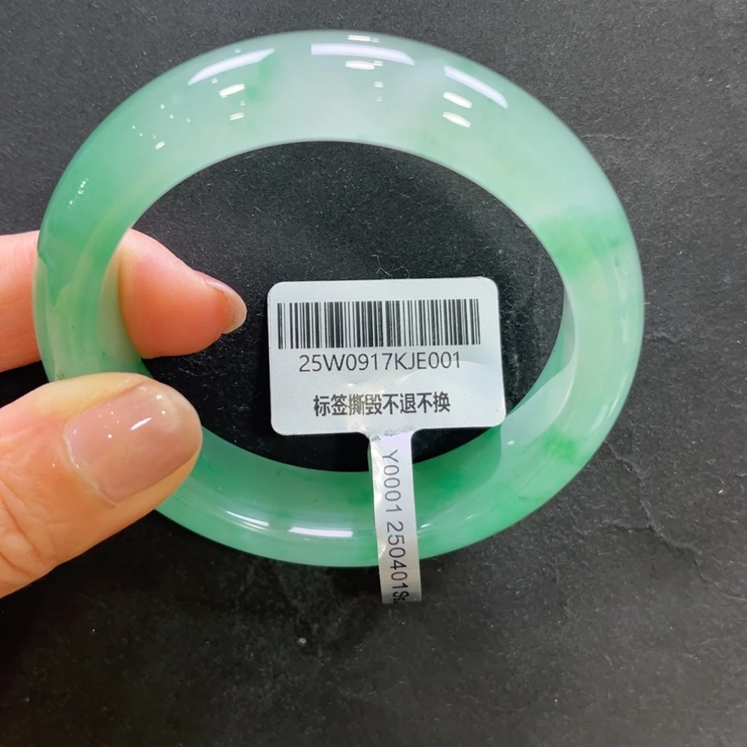 石英质玉（非洲翠）未镶嵌手镯➕小玥53