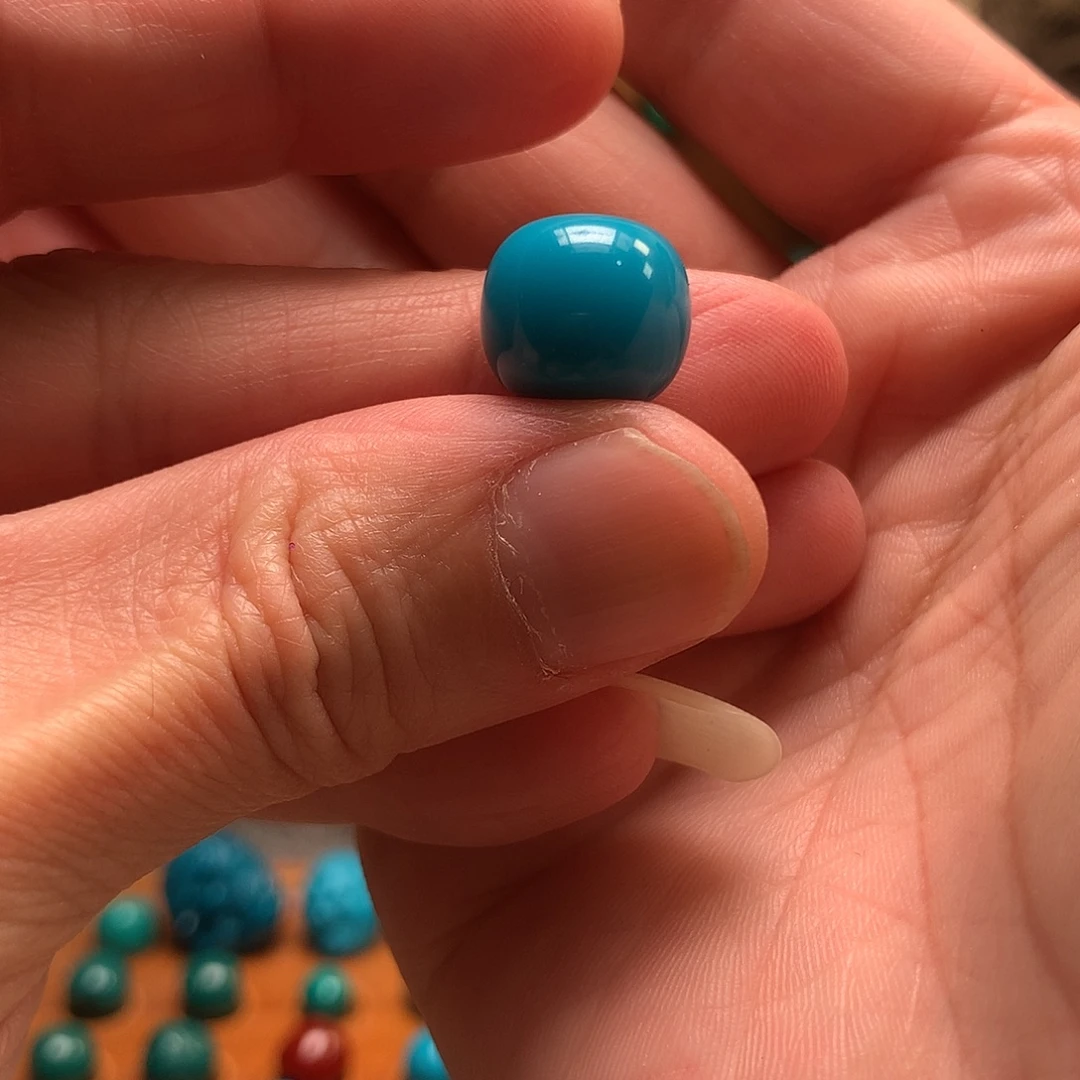 杨***楚琉璃颈饰暴力蓝13mm老行