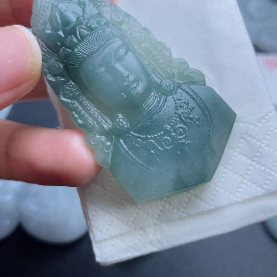 定制翡翠未镶嵌翡翠吊坠