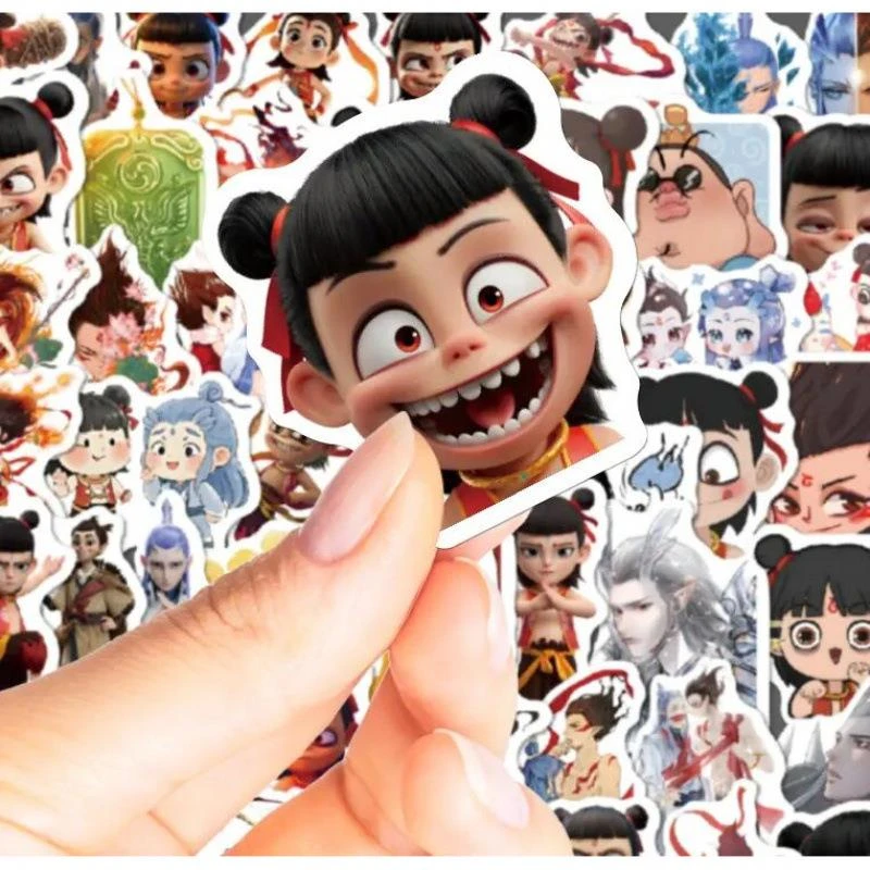 哪吒之魔童闹海创意贴 哪吒敖丙卡通贴纸创意动漫贴纸t