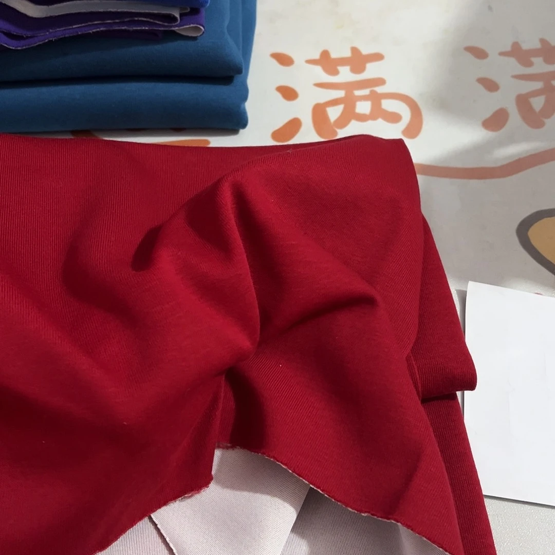酒红色华棉加衬1.7×2米长带螺纹