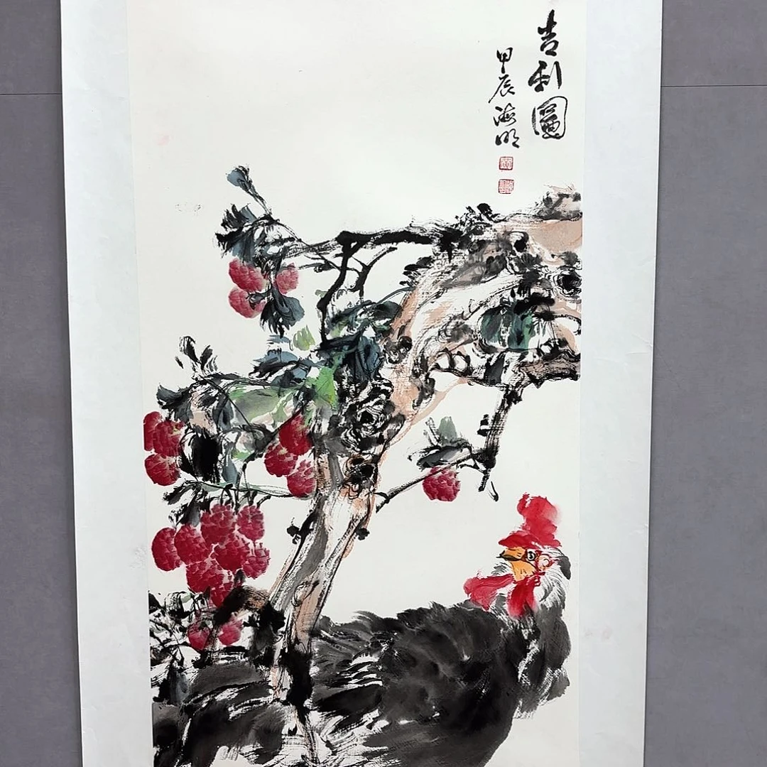 国画艺术家真人手绘