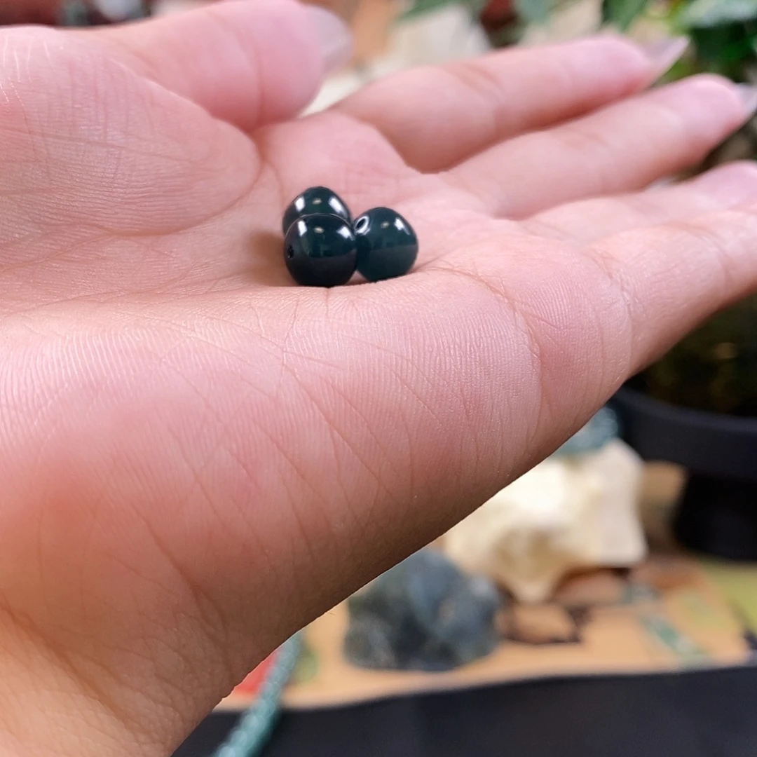 翡翠未镶嵌手链卡8.5mm墨冰蓝绿多样性发一