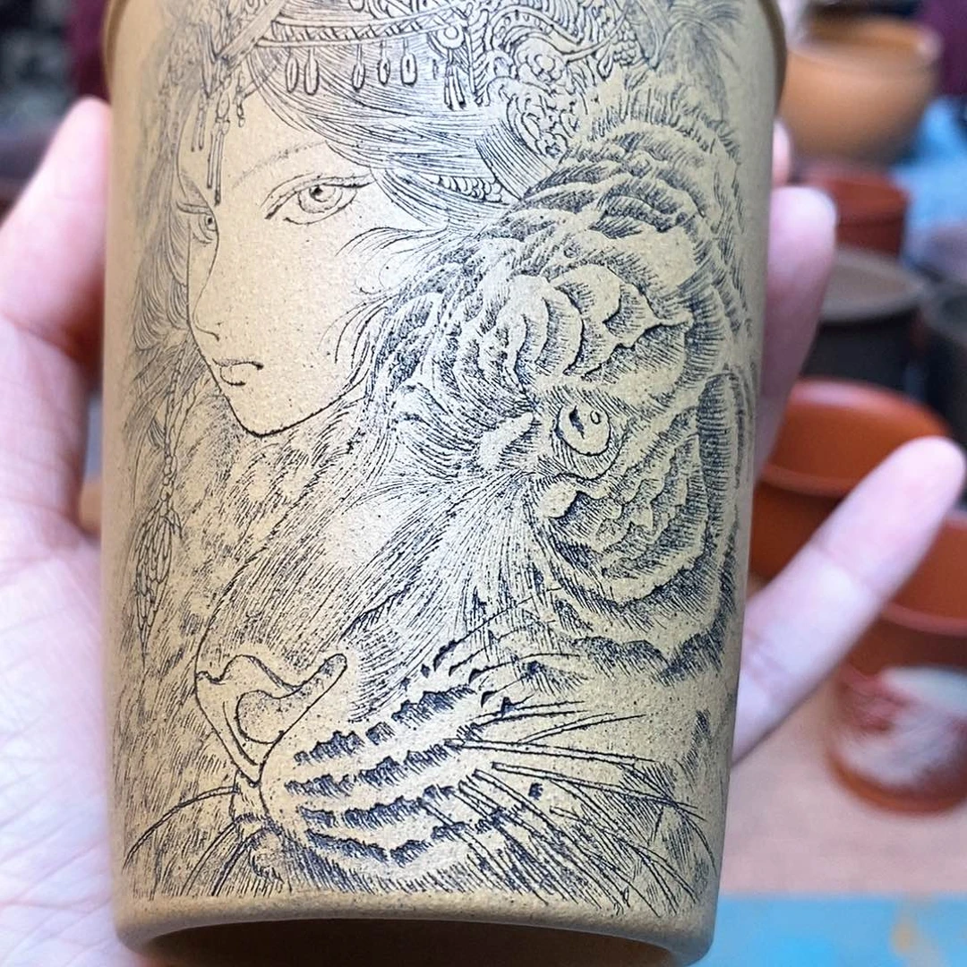 紫砂茶杯宜兴紫砂杯