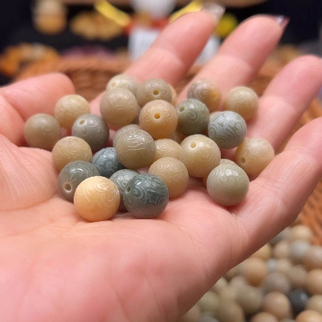 菩提根/象牙果手串微瑕卡11六字混150颗