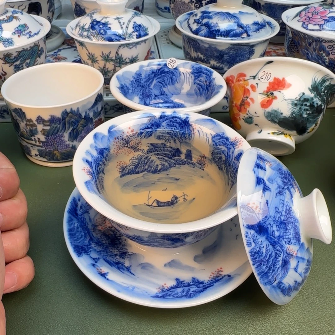 纯手工纯手绘茶具石头252