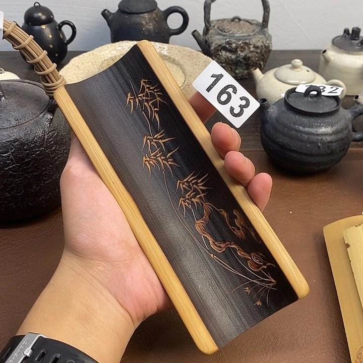 163 放漏手工剃青茶则臂搁