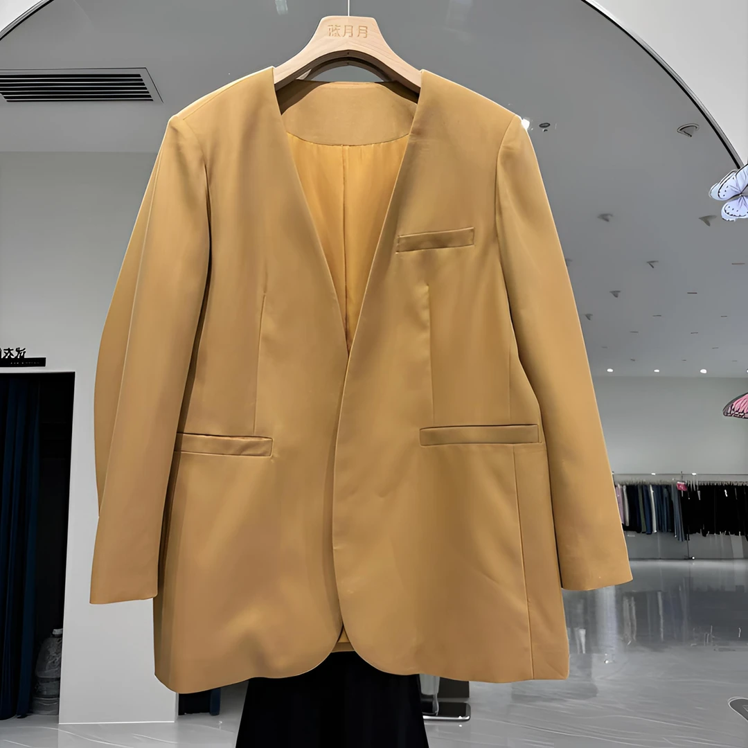 A 075  西装外套女新款女春季新款韩版宽松休闲显瘦高级感西服