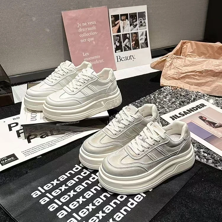 【新疆顺丰包邮】2025拼色百搭厚底休闲运动鞋小白鞋jx666