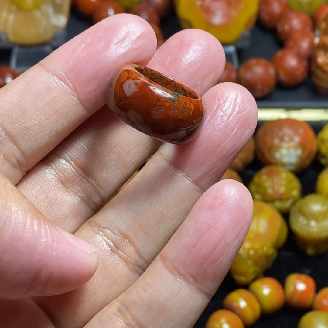 美***-玛瑙/玉髓未镶嵌战国红