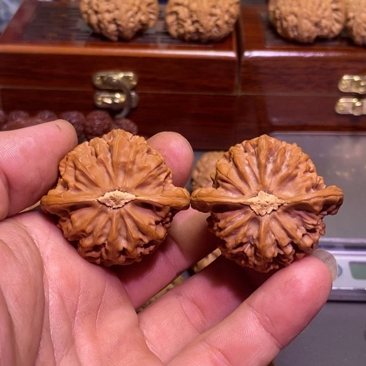 桃核把件第****明宫灯核桃